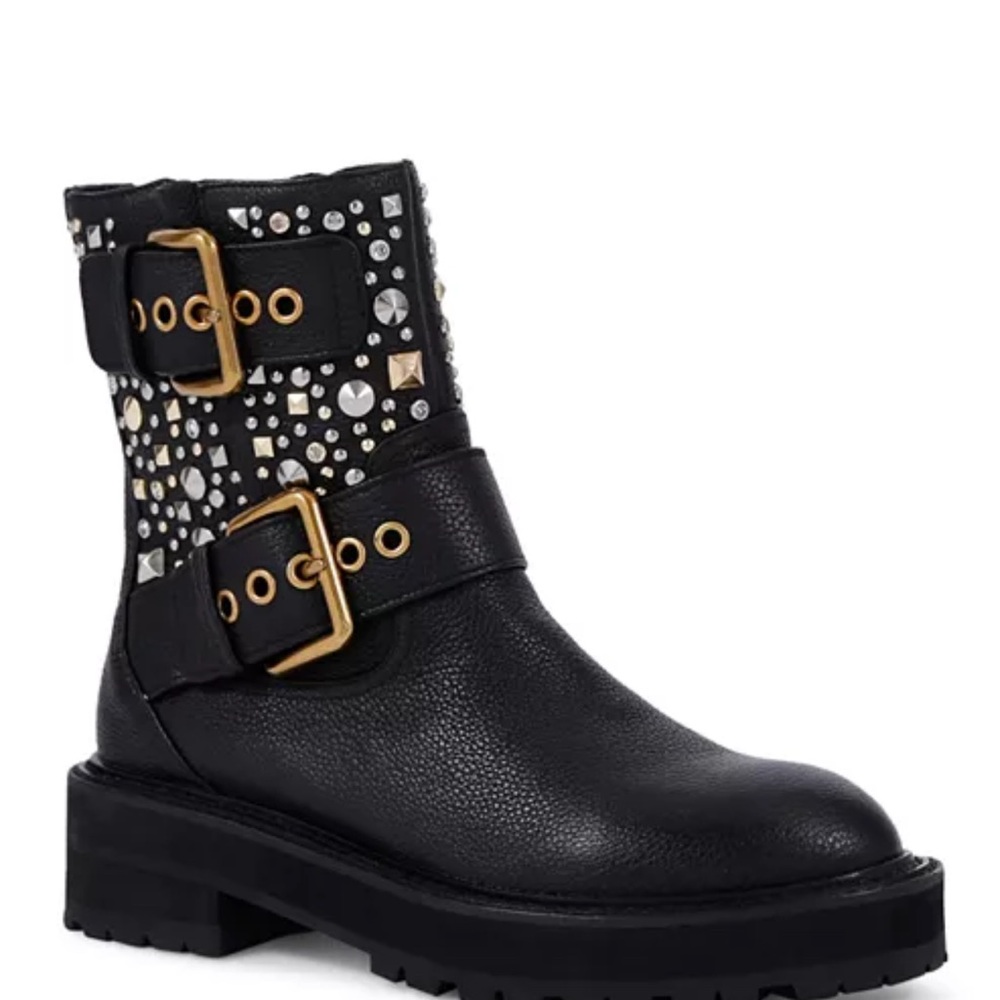 Kurt Geiger Studded Black Ankle Boots size 38.5